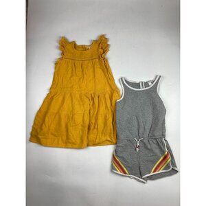 2 Lot Girl's S 6/6X Art Class/Cat & Jack Romper and Dress